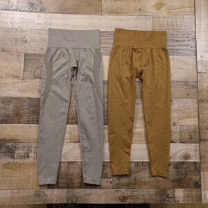 NVGTN Gray and Tan Leggings
